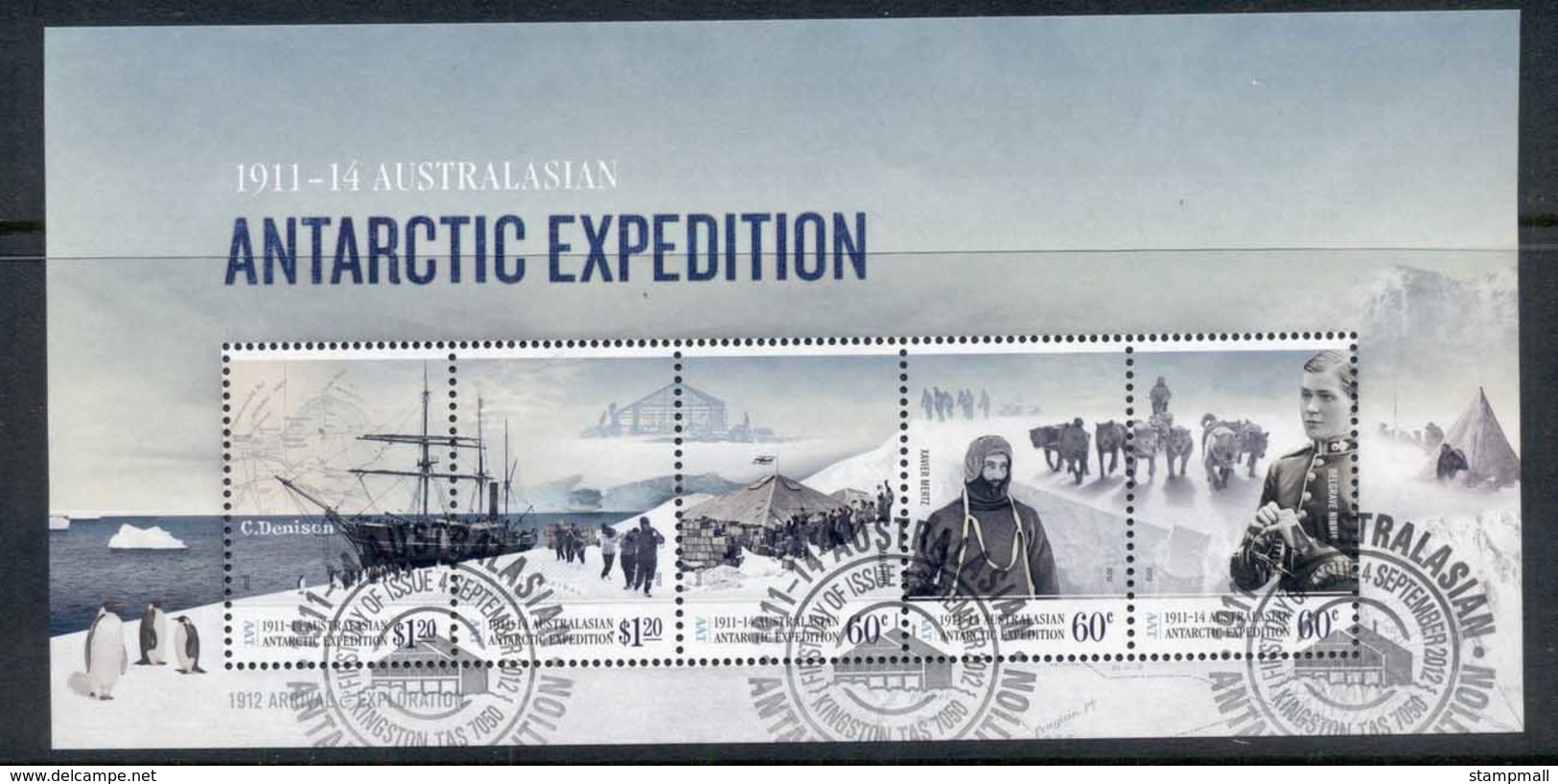 AAT 2012 Centenary Of Australasian Antarctic Expedition MS FU - Sonstige & Ohne Zuordnung