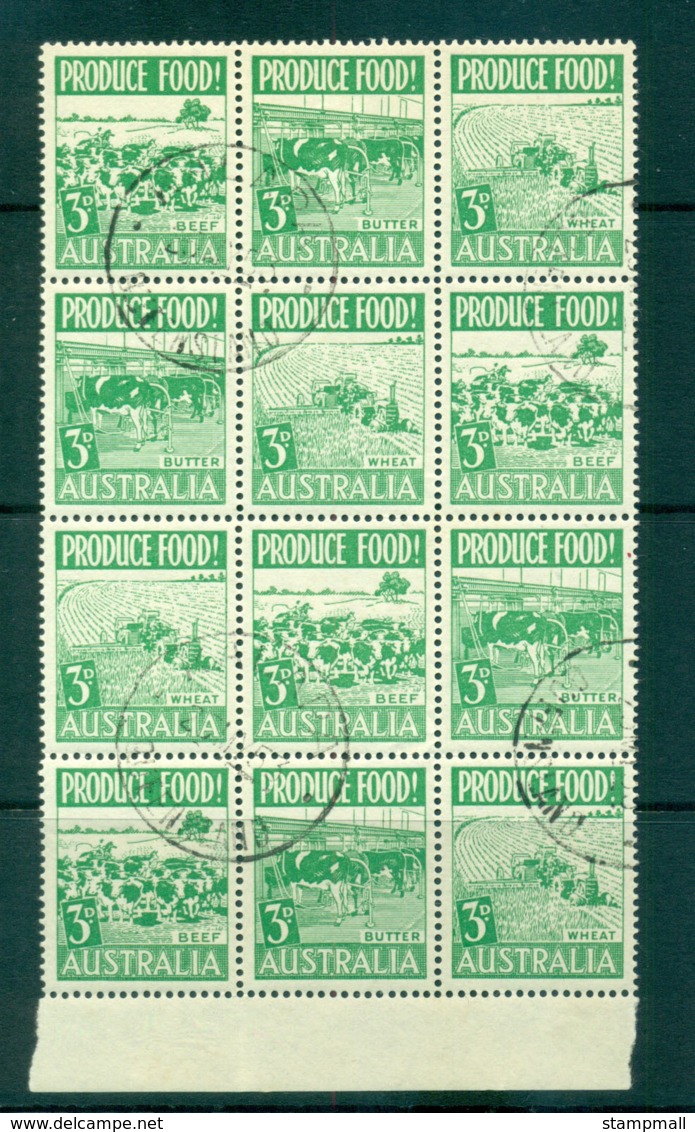 Australia 1953 Food Production 3d FDI Block 12 FU Lot66291 - Usados