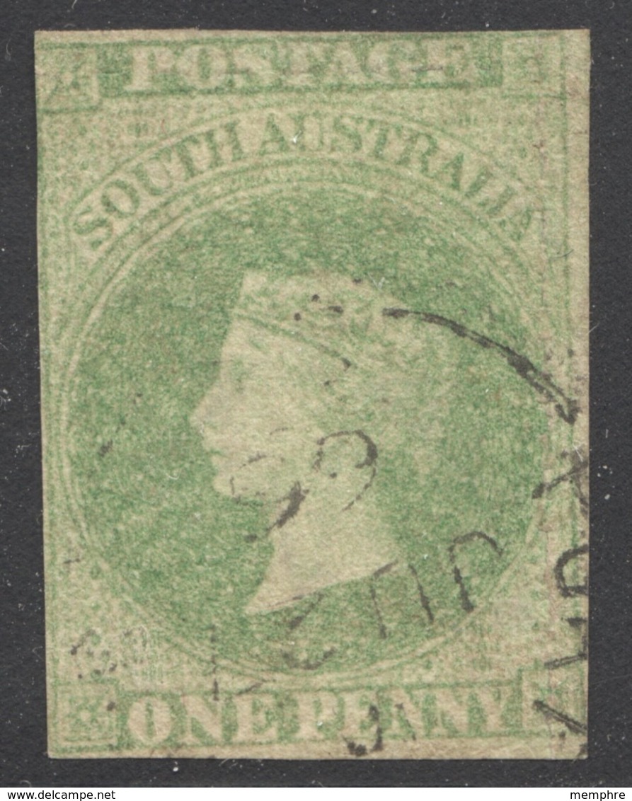 1d. Sage Green Rouletted  SG 21 - Used Stamps