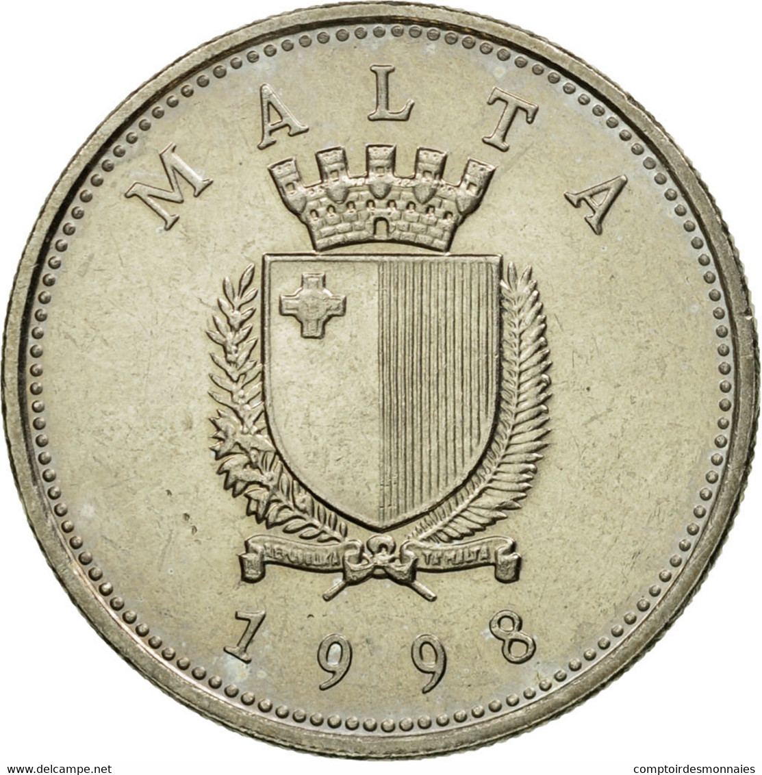 Monnaie, Malte, 10 Cents, 1998, TTB+, Copper-nickel, KM:96 - Malta