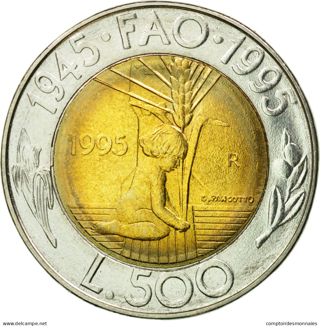 Monnaie, San Marino, 500 Lire, 1995, FDC, Bi-Metallic, KM:330 - Saint-Marin