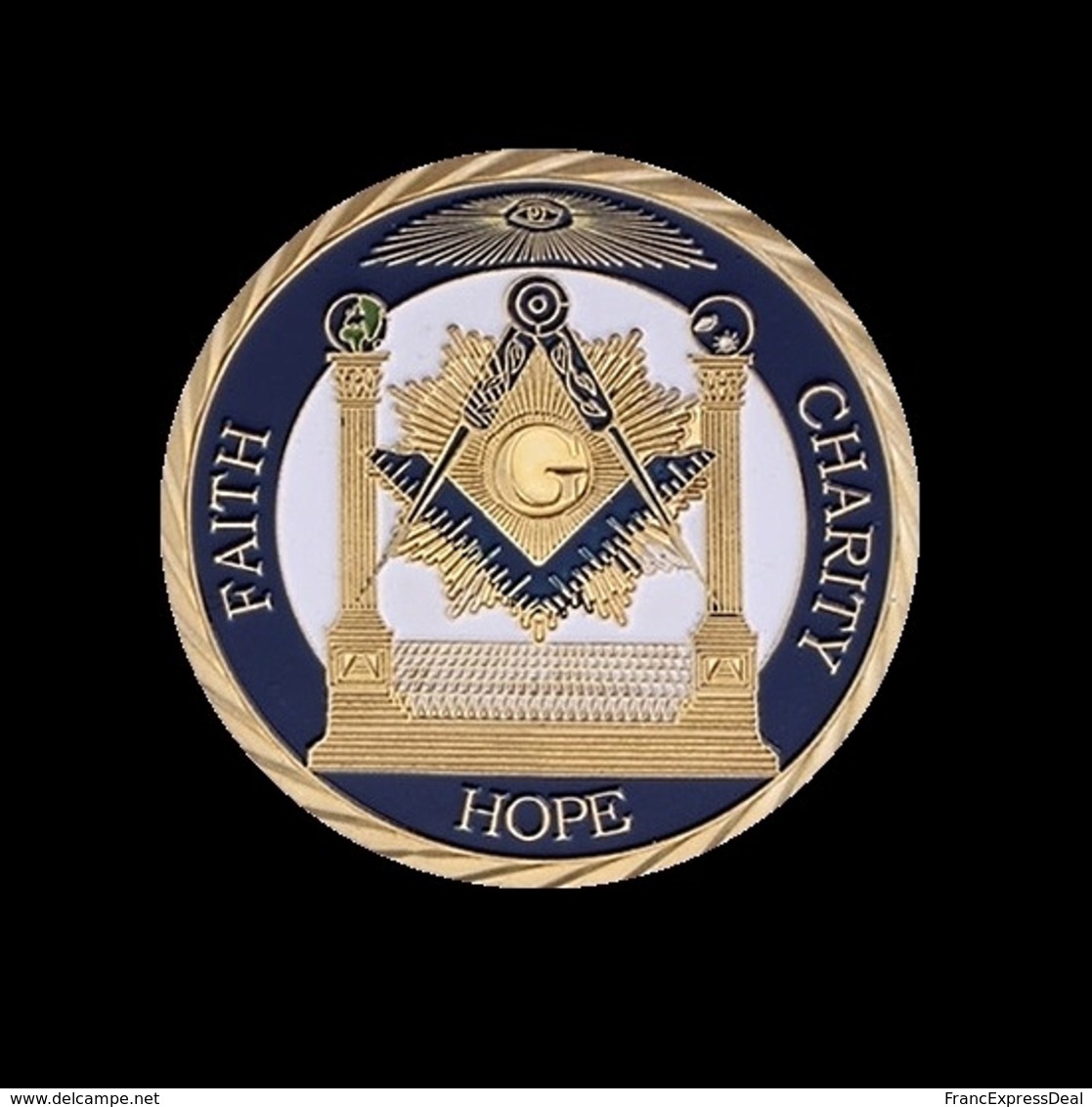 1 Pièce Plaquée OR ( GOLD Plated Coin ) - Franc Maçon Freemason Masonic ( A ) - Autres & Non Classés