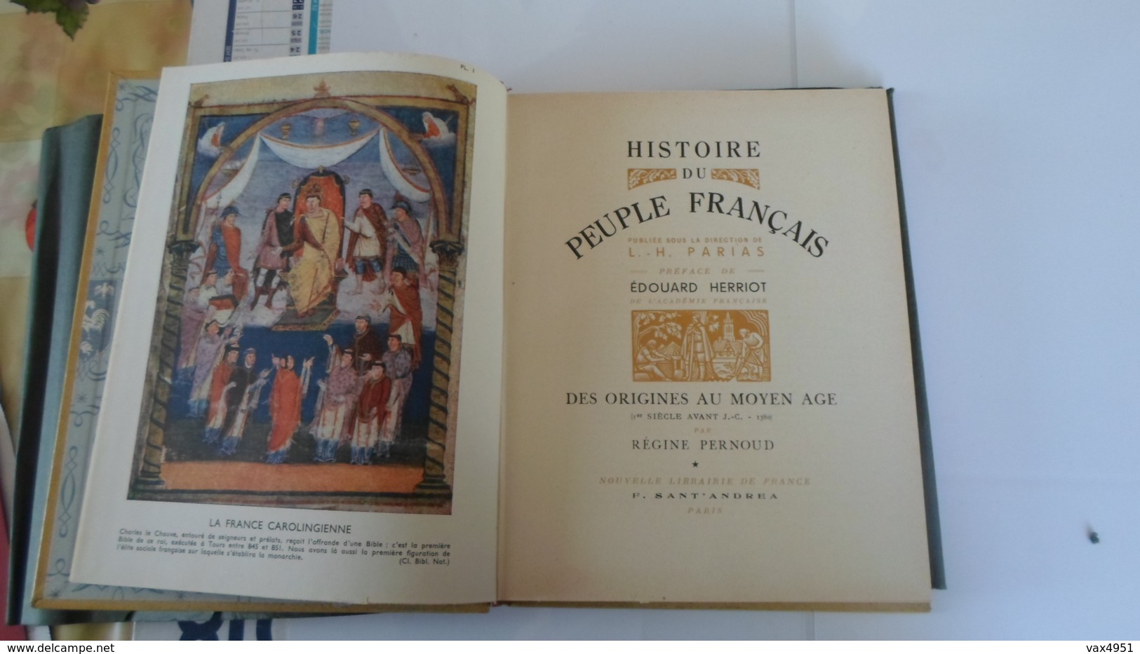 HISTOIRE DU PEUPLE FRANCAIS   DES ORIGINES AU MOYEN AGE  EDOUARD HERRIOT       **** SUPERBE        A  SAISIR **** - Geschichte