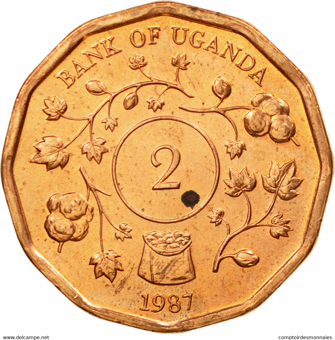 Monnaie, Uganda, 2 Shillings, 1987, TTB, Copper Plated Steel, KM:28 - Oeganda