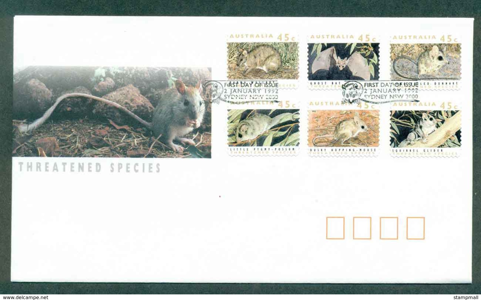 Australia 1992 Threatened Species P&S, Sydney FDC Lot51090 - Covers & Documents