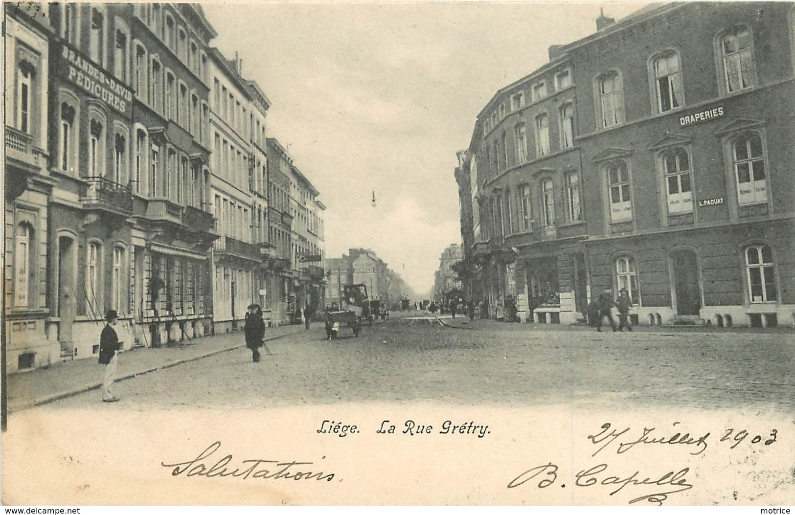 LIEGE - La Rue Gétry.Drperies L Paquay. - Liege