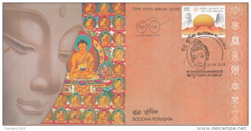 India  2018  Buddhism  Budh Purnima  Lord Buddha  Kanpur  Special Cover  #  14935    D Inde - Budismo