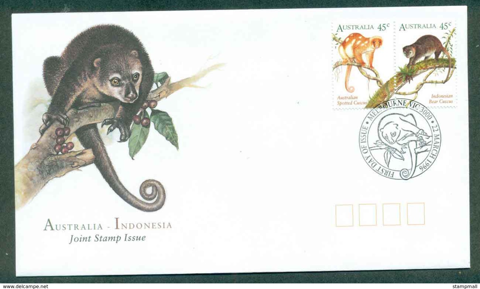 Australia 1996 Cuscusses, Melbourne FDC Lot51194 - Briefe U. Dokumente