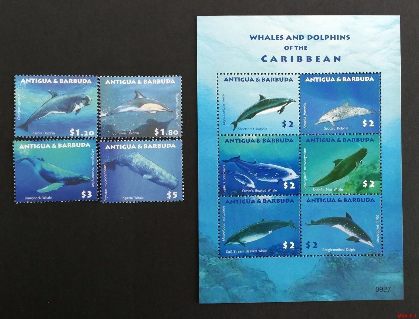 Antigua Barbuda 2010** Mi.4737-40 + Klb.4741-46. (Whales) [13;123] - Fische