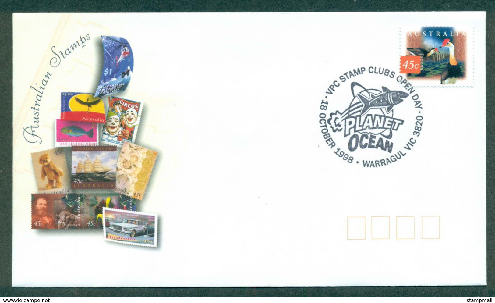 Australia 1998 VPC Stamp Clubs Open Day, Planet Ocean, WarragulFDC Lot52543 - Storia Postale