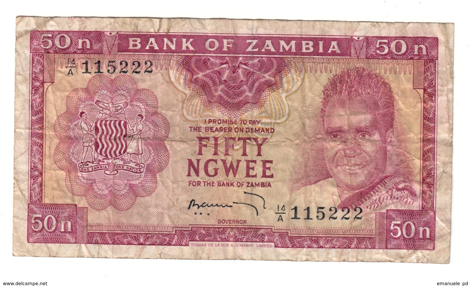 Zambia 50 Ngwee 1969 .J. - Zambia