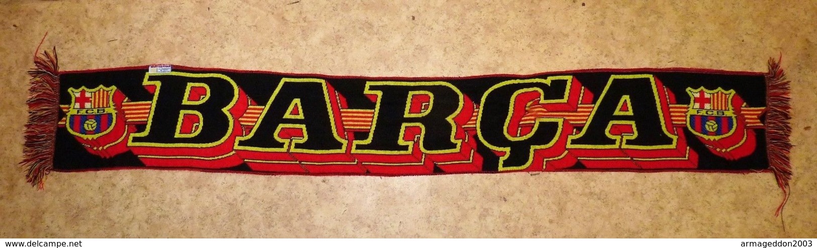 VINTAGE VERITABLE ECHARPE FOOTBALL BARCA PRODUIT OFFICIEL - Apparel, Souvenirs & Other