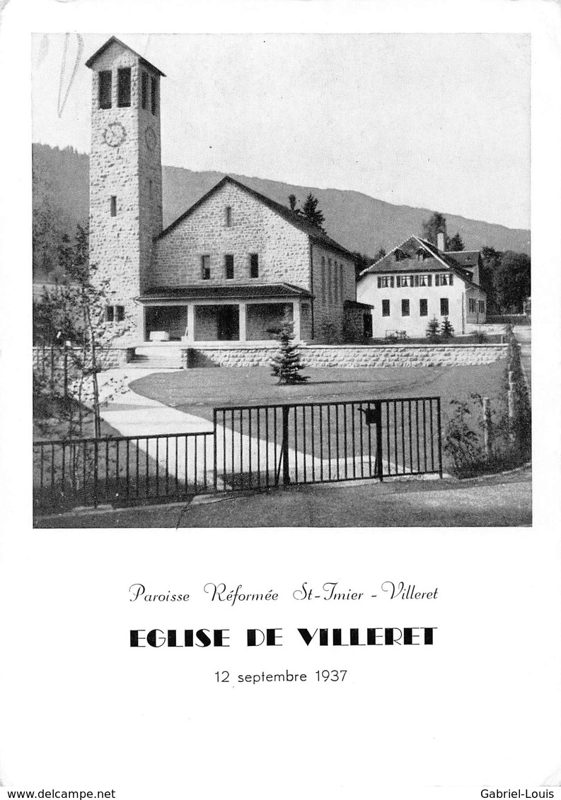 Eglise De Villeret 12 Septembre 1937 - Non Circulé ( 10 X 15 Cm) - Villeret