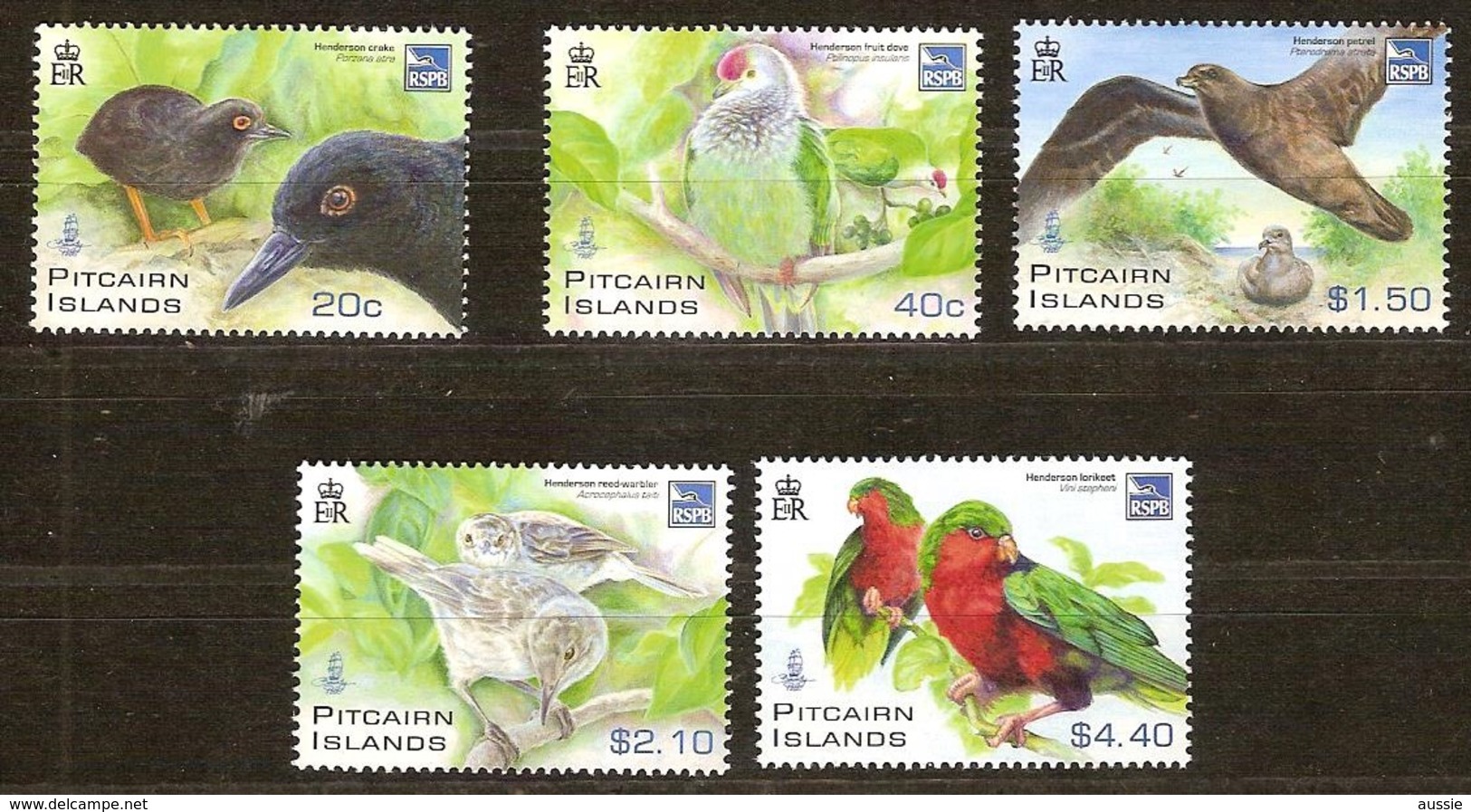 Pitcairn Islands 2011 Yvertn° 755-759 *** MNH Cote 19 Euro Faune Oiseaux Vogels Birds - Pitcairn