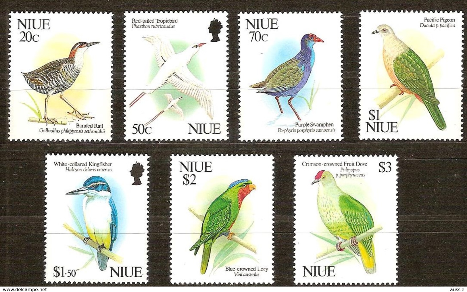 Niue 1991 1992 Yvertn° 576-582 *** MNH Cote 27,50 Euro Faune Oiseaux Vogels Birds - Niue