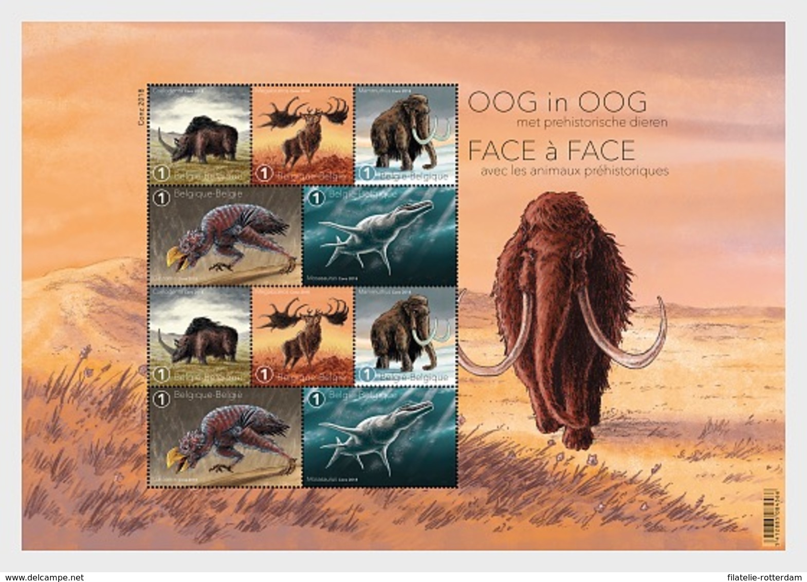 België / Belgium - Postfris / MNH - Sheet Prehistorische Dieren 2018 - Ongebruikt