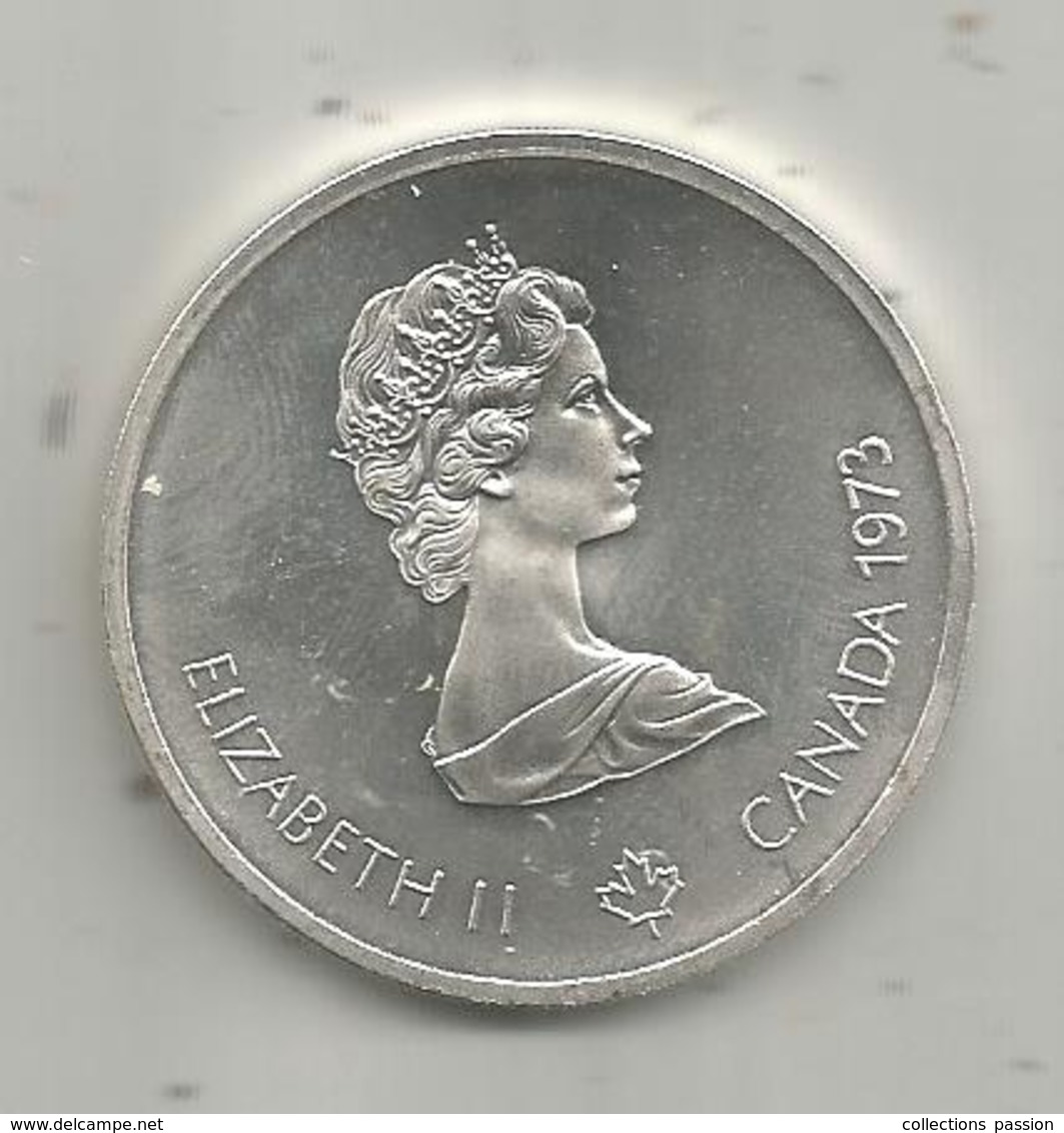 Monnaie , Canada 1973 , 10 Dollars Elizabeth II , XXI Olympiade , Olympiad MONTREAL 1976, 2 Scans, Frais Fr 2.95 E - Canada