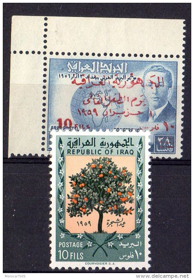 IRAK ( POSTE ) : Y&amp;T N°  270/271  TIMBRES  NEUFS  SANS  TRACE  DE  CHARNIERE . - Iraq