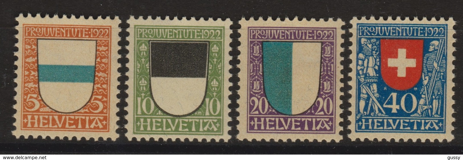 SUISSE PRO JUVENTUTE 1922:  Les Timbres J21-J24,  Neufs **, Forte Cote,  TTB - Nuovi