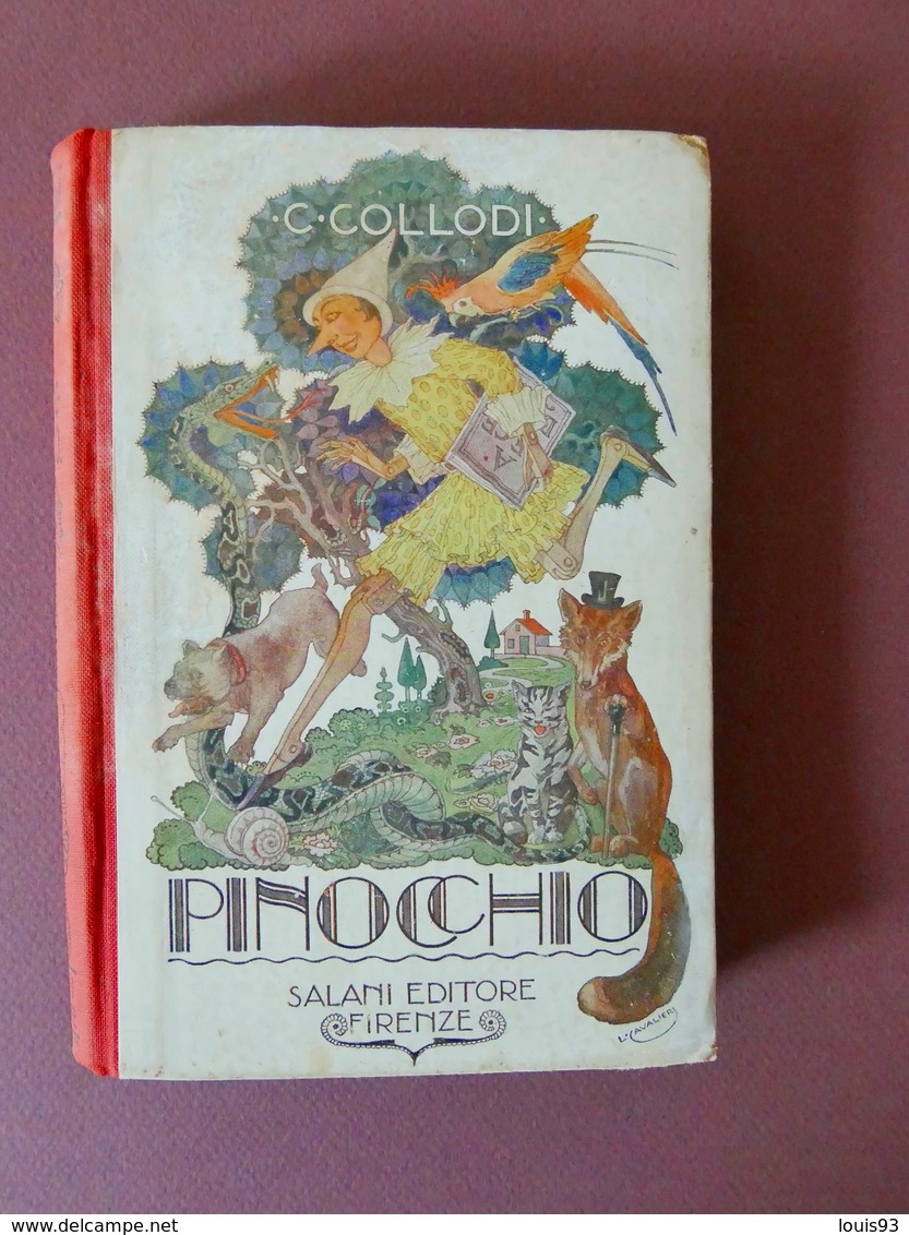 "PINOCCHIO" De C. COLLODI. Edition 1938 A.SALANI Firenze. Illustrations L. & M.A. Cavalieri. - Livres Anciens