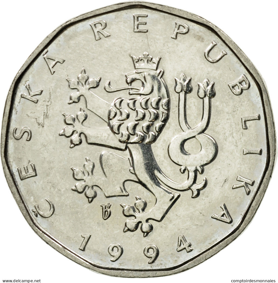 Monnaie, République Tchèque, 2 Koruny, 1994, TTB, Nickel Plated Steel, KM:9 - Tchéquie