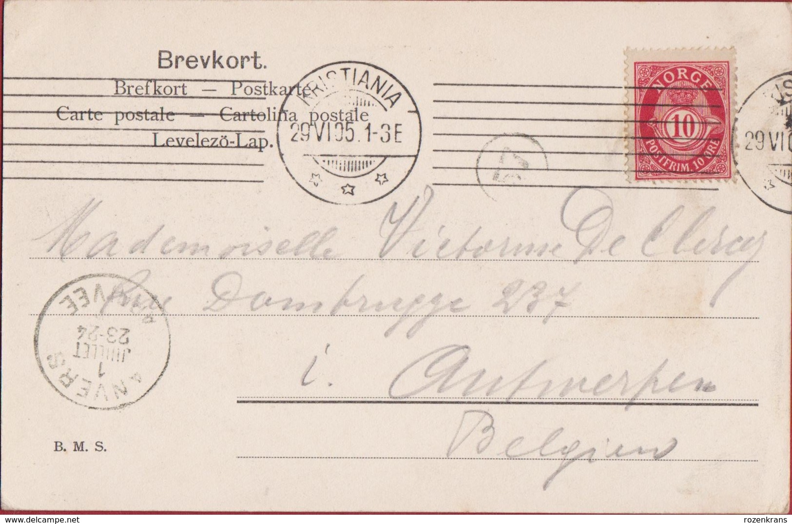 Kristiania Seet Fra Slottet 1905 Noorwegen Norway Norge AK Norwegen CPA Postcard Brevkort Scandinavia Skandinavien - Norvège