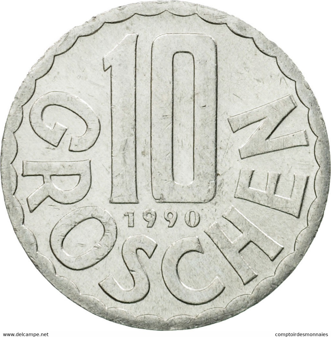 Monnaie, Autriche, 10 Groschen, 1990, Vienna, TTB, Aluminium, KM:2878 - Autriche