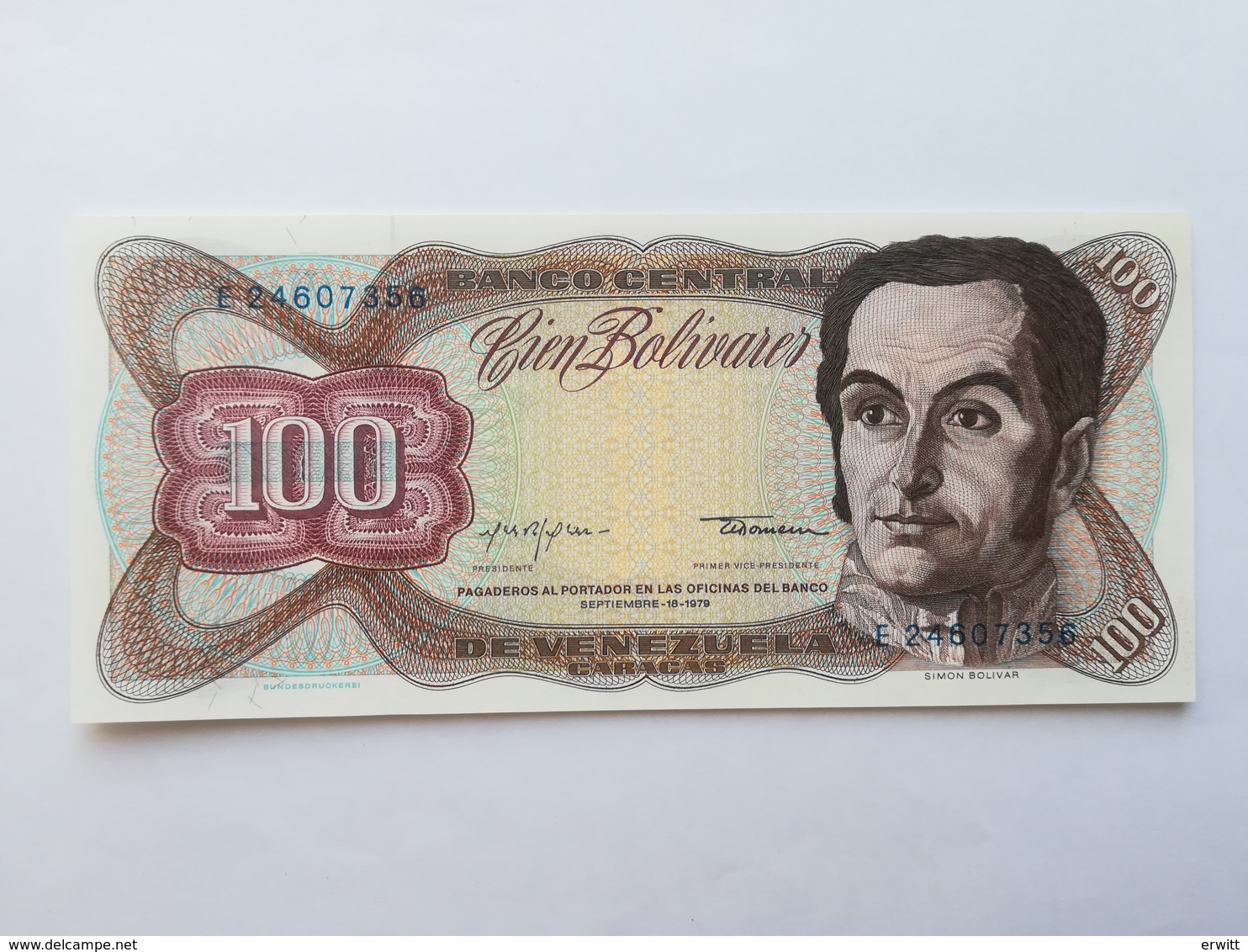 VENEZUELA 100 BOLIVARES 1979 - Venezuela