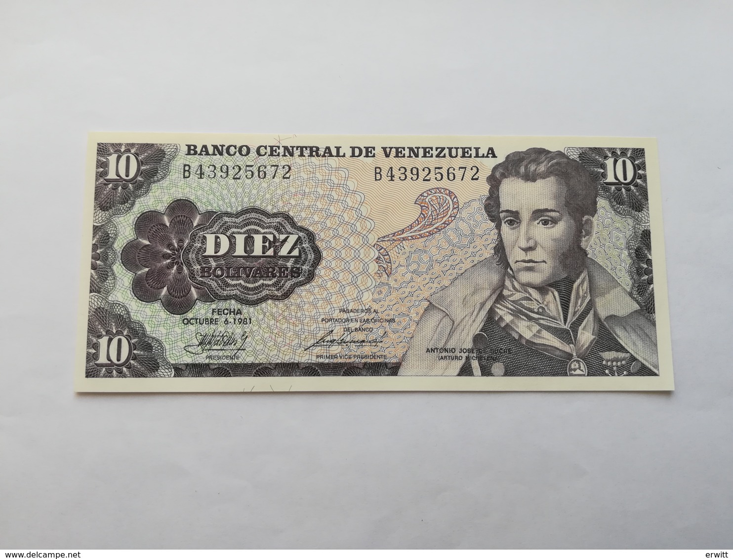 VENEZUELA 10 BOLIVARES 1981 - Venezuela