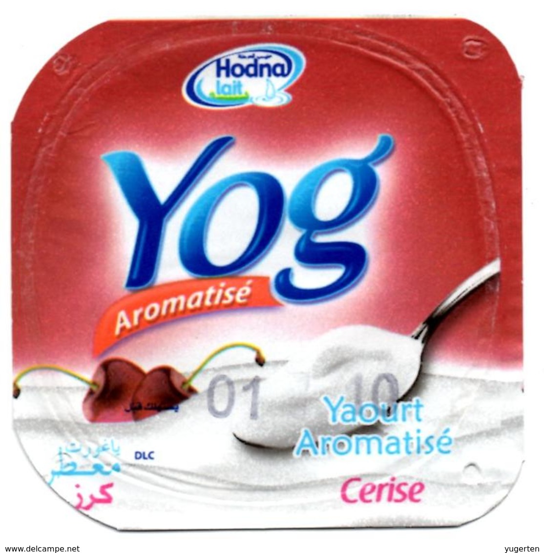 Opercule Cover Yaourt Yogurt " Hodna " Yog Cerise Cherry Yoghurt Yoghourt Yahourt Yogourt - Opercules De Lait