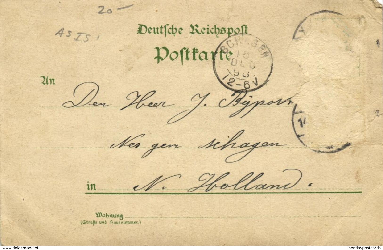 XANTEN Am Rhein, Marschstrasse, Schutzenhaus, Scharen Poort (1898) Litho AK - Xanten