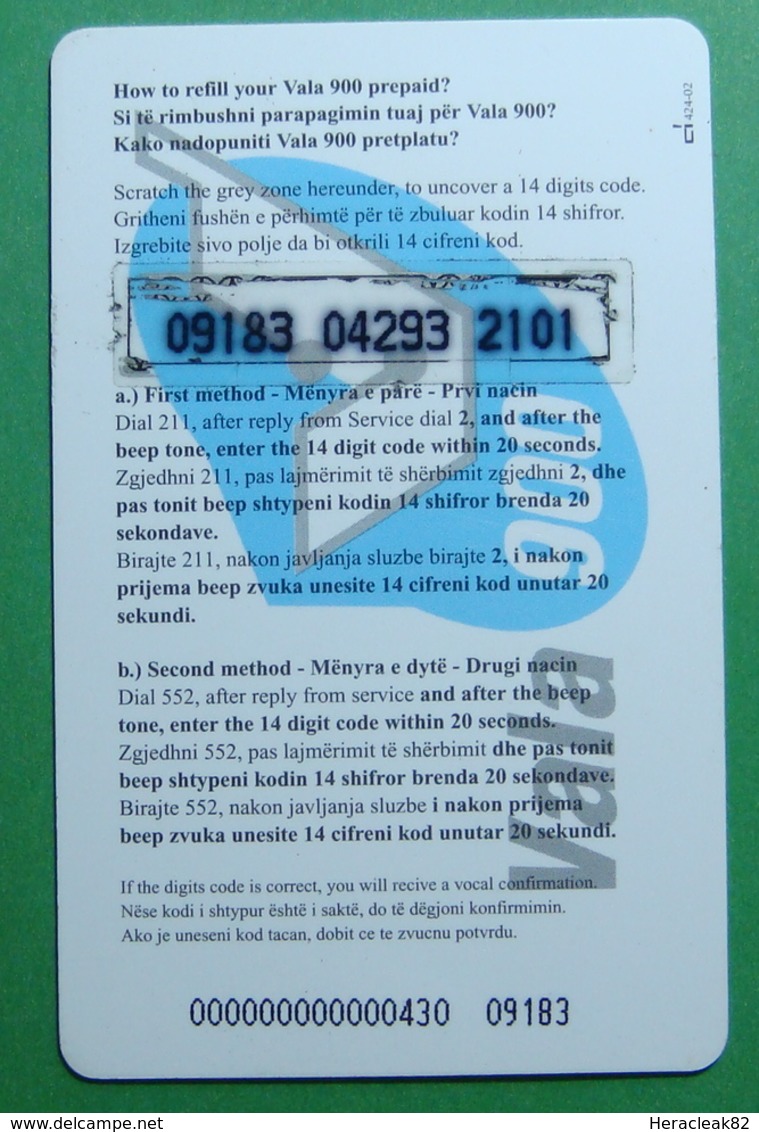 Second Edition, Kosovo Prepaid Phonecard, 30 Euro. Operator VALA, Rug, RARE - Kosovo
