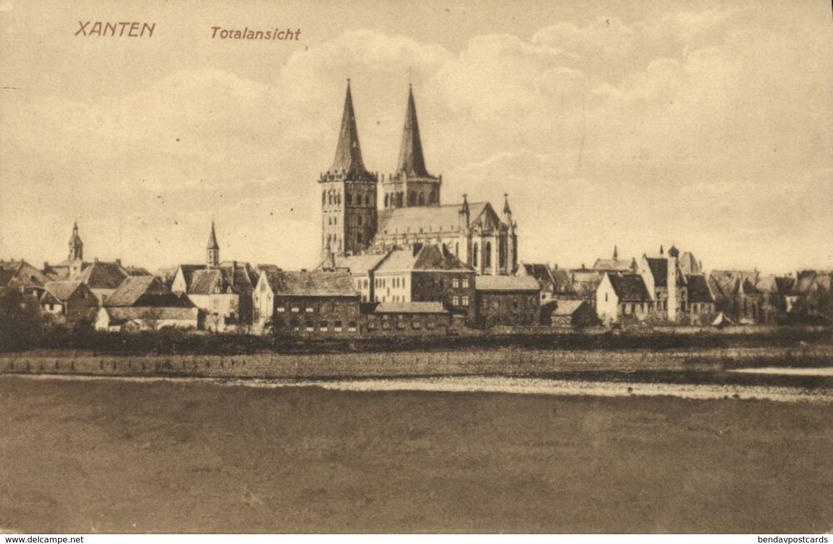 XANTEN Am Rhein, Totalansicht (1922) AK - Xanten