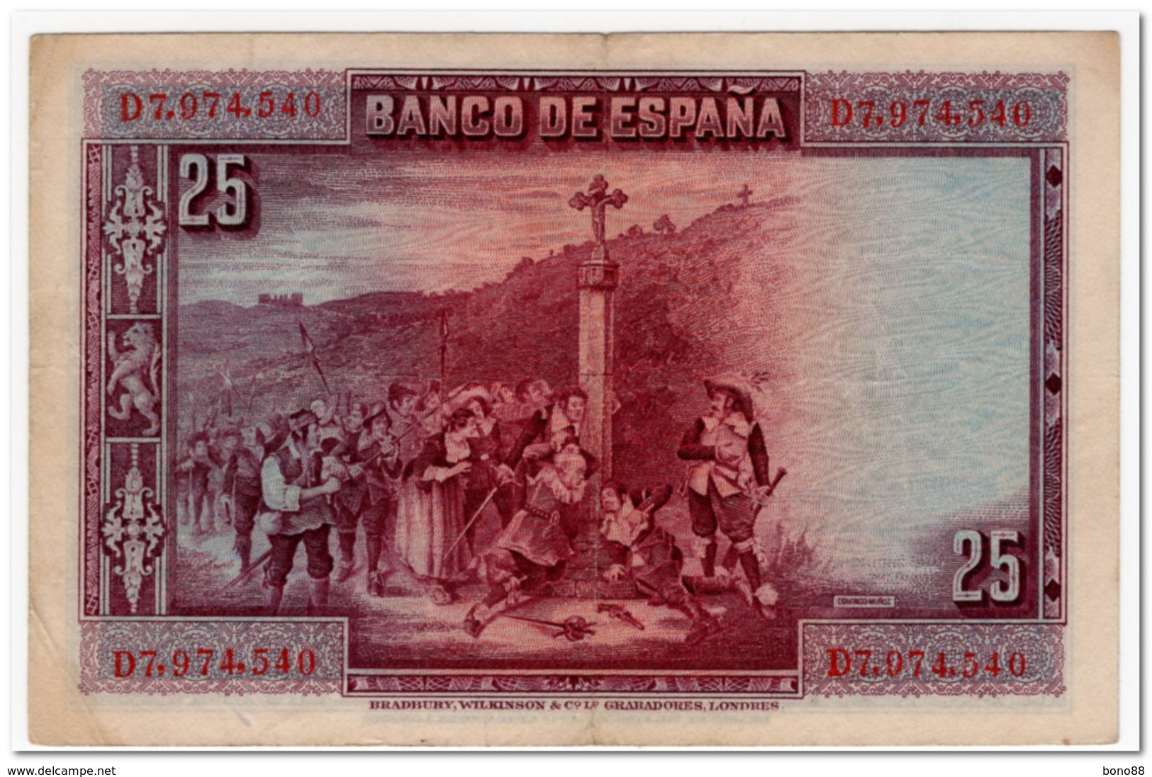 SPAIN,25 PESETAS,1928,P.74b,VF-XF - 1-2-5-25 Pesetas