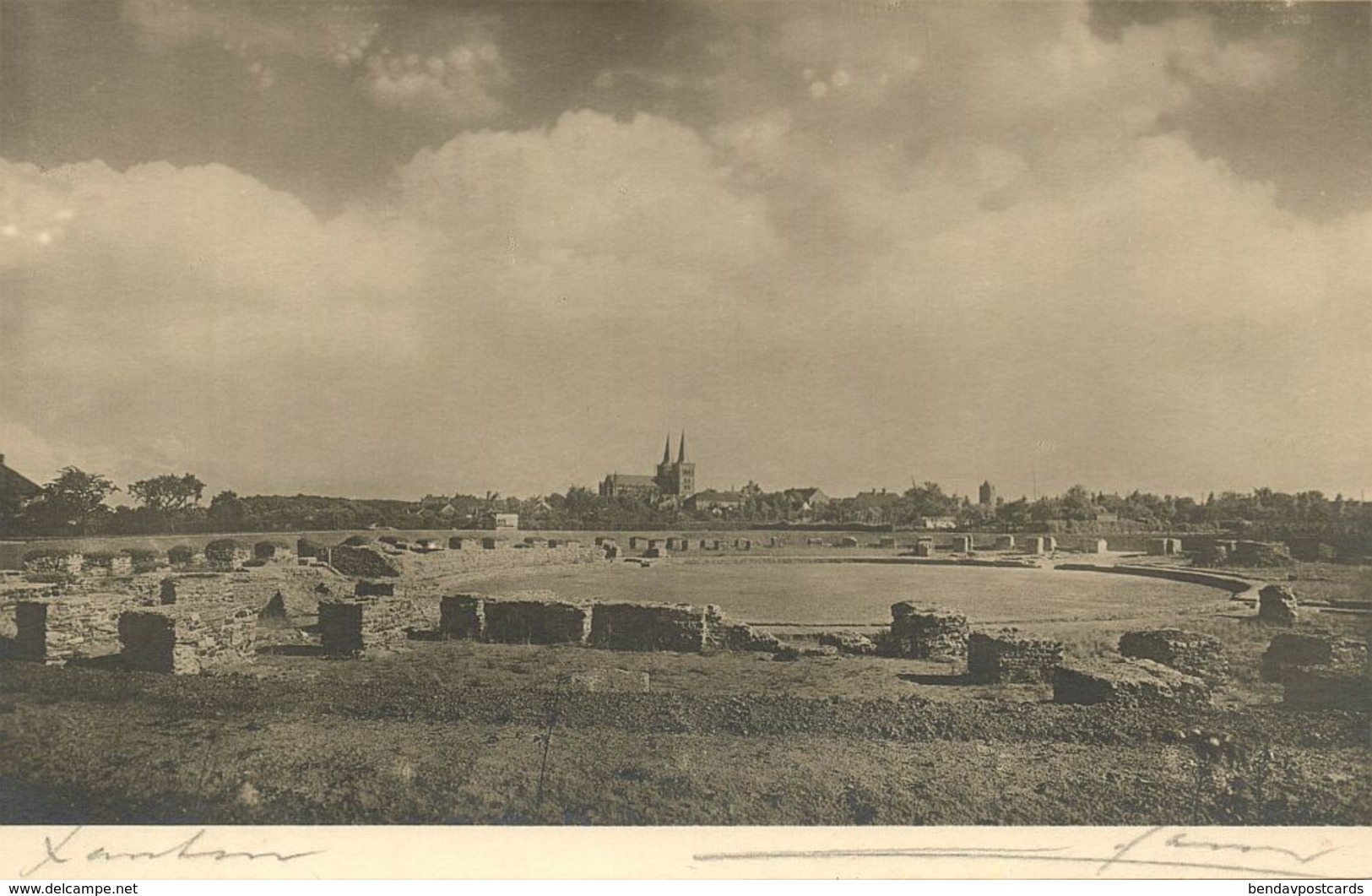 XANTEN Am Rhein, Römisches Amphitheater (1920s) Steiger Photohanddruck AK - Xanten