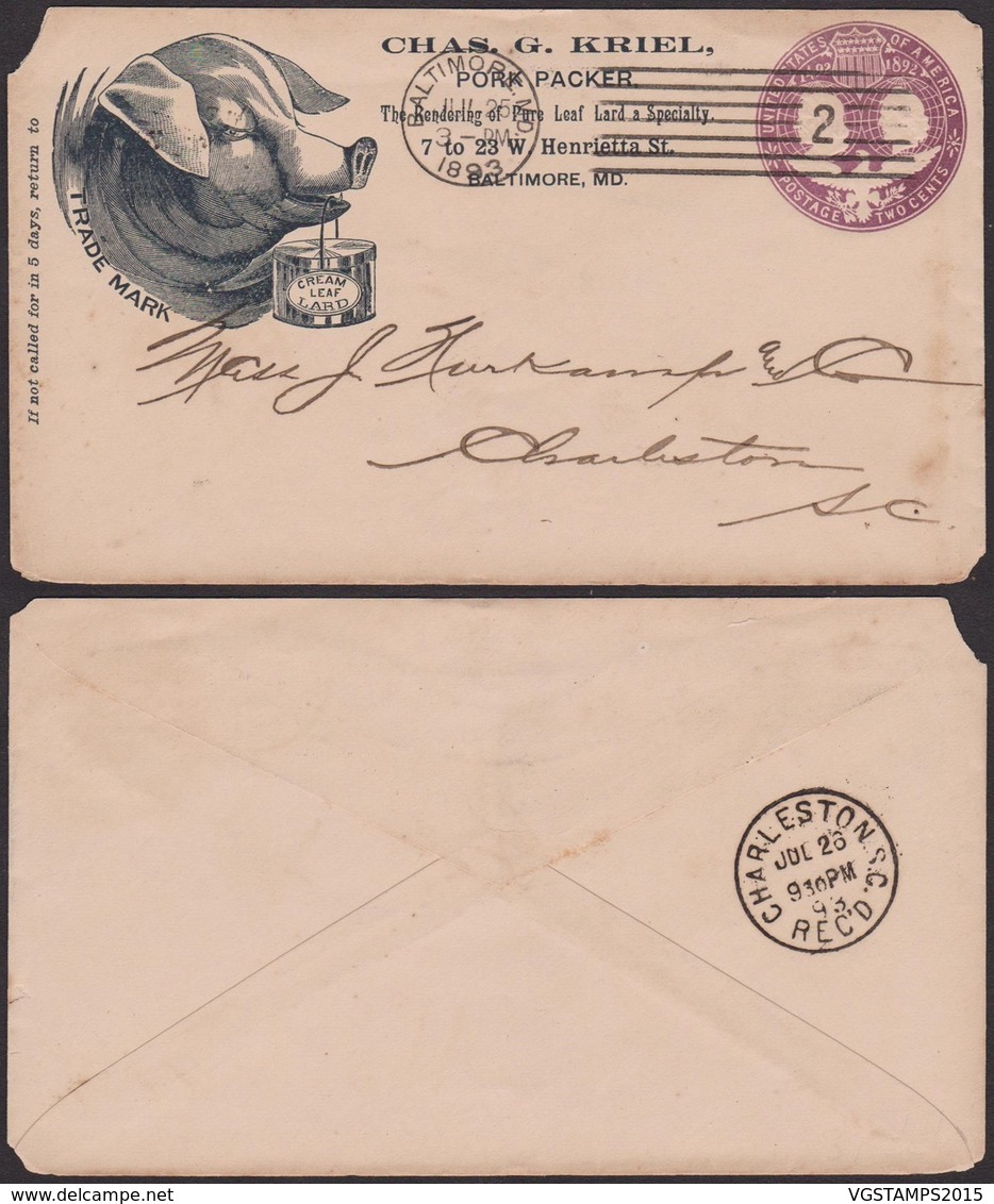 USA-1893 Entier PUB Cochon (5G25781) DC0070 - Altri & Non Classificati