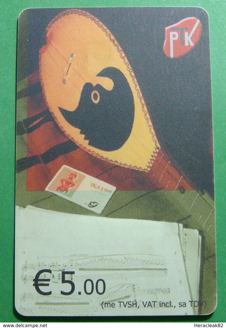 First Edition Kosovo CHIP Phonecard, 5 Euro. Operator VALA, *Cifteli Turkish Instrument*, RARE - Kosovo