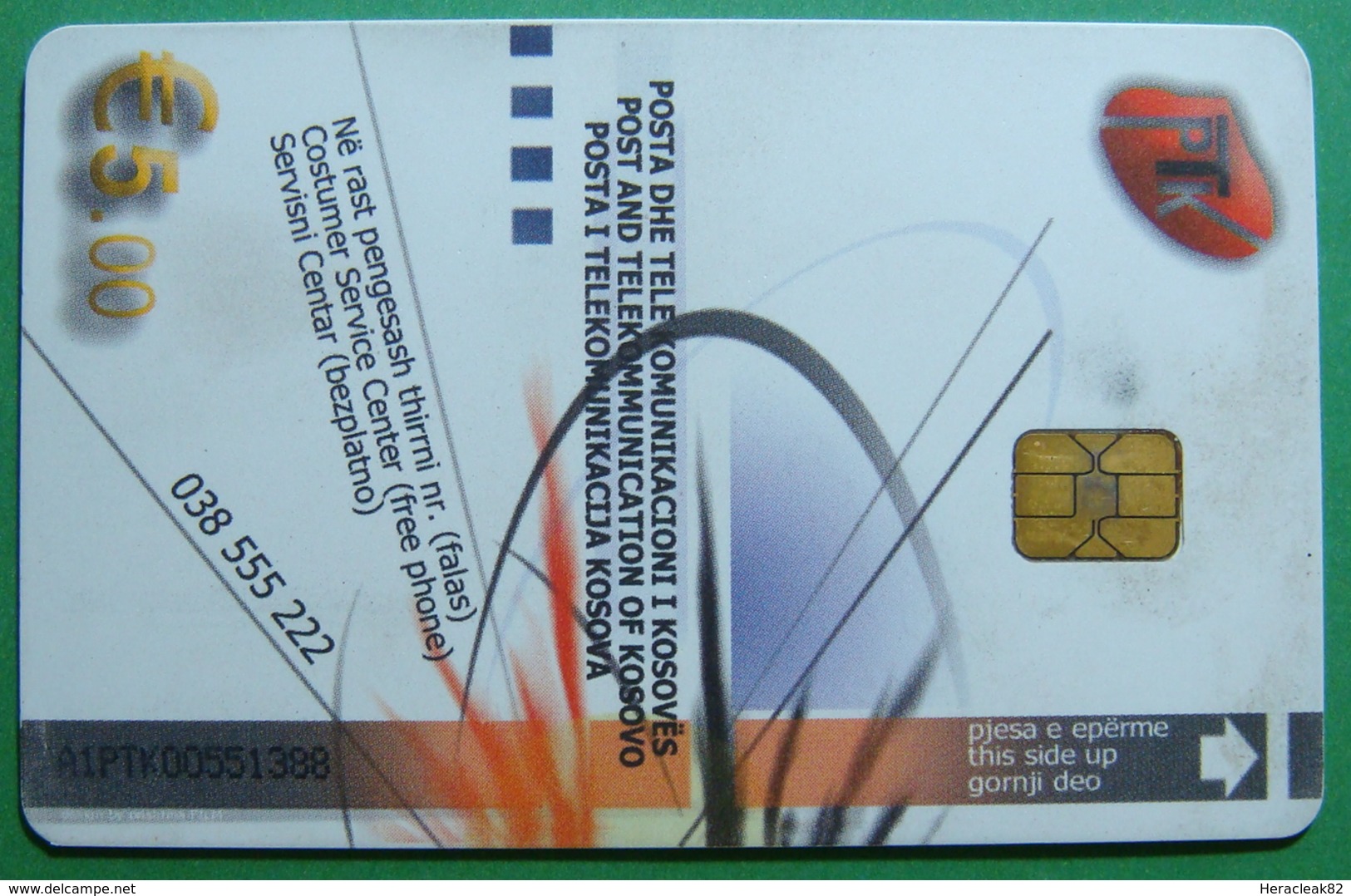 First Edition Kosovo CHIP Phonecard, 5 Euro. Operator VALA, *Cifteli Turkish Instrument*, RARE - Kosovo