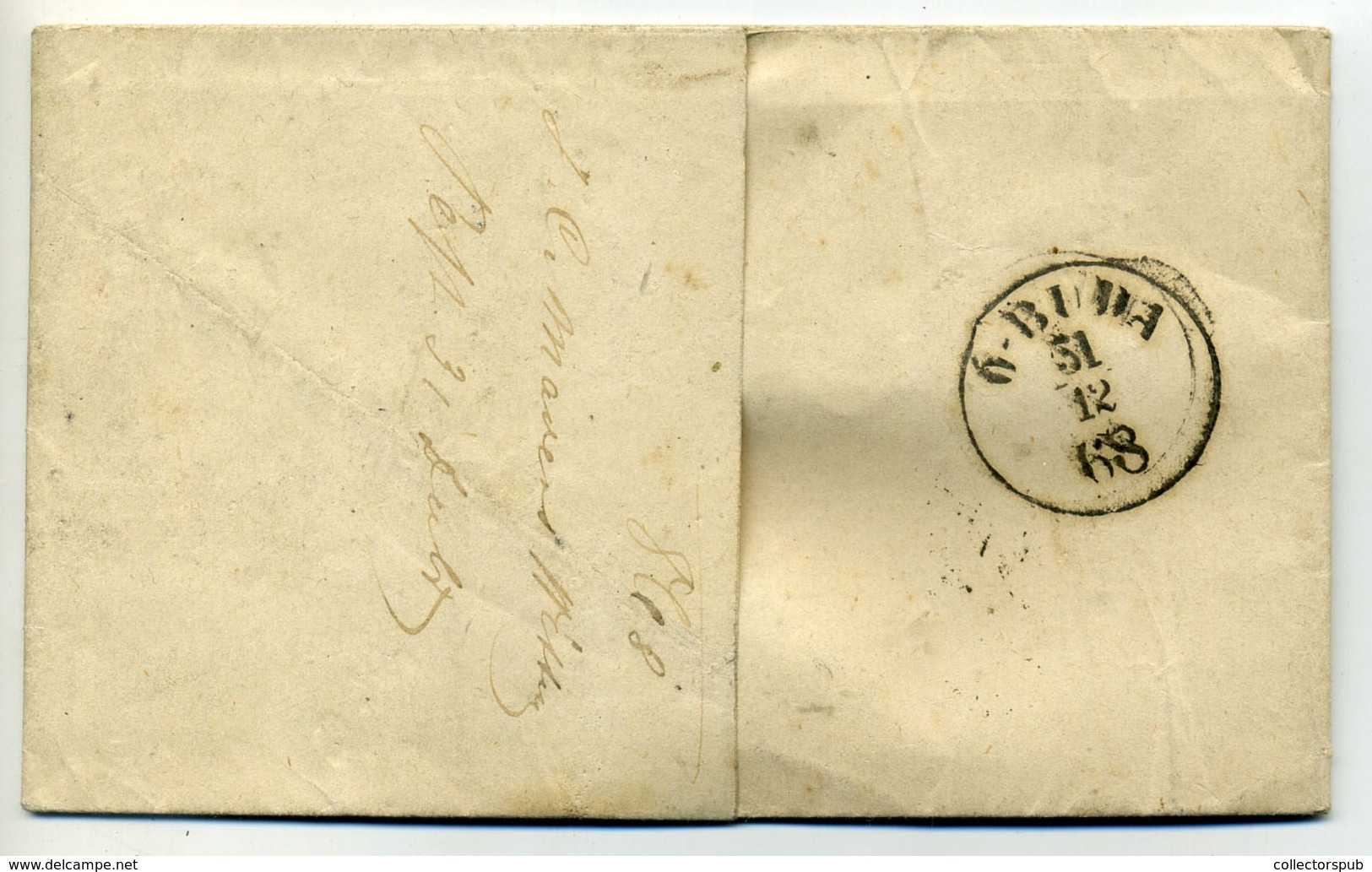 PEST 1868. 2kr-os Céges Levél Budára Küldve  /  PEST 1868 2 Kr Corp. Letter To Buda - Used Stamps