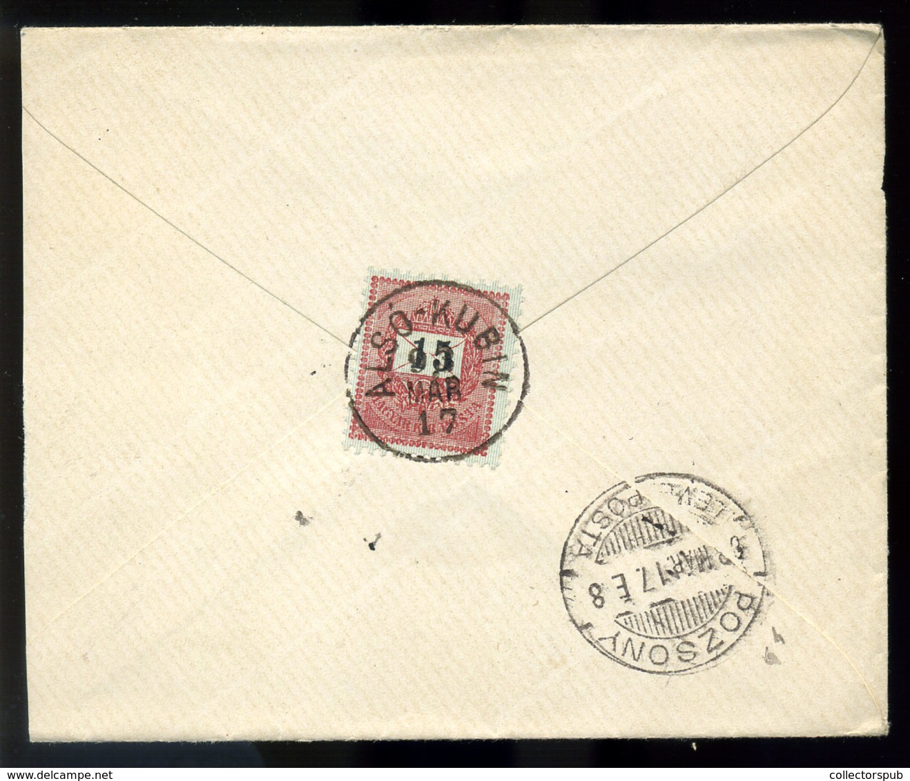 ALSÓKUBIN 1895. Szép Krajcáros Ajánlott Levél Pozsonyba Küldve  /  1895 Nice Kr Reg. Letter To Pozsony - Used Stamps