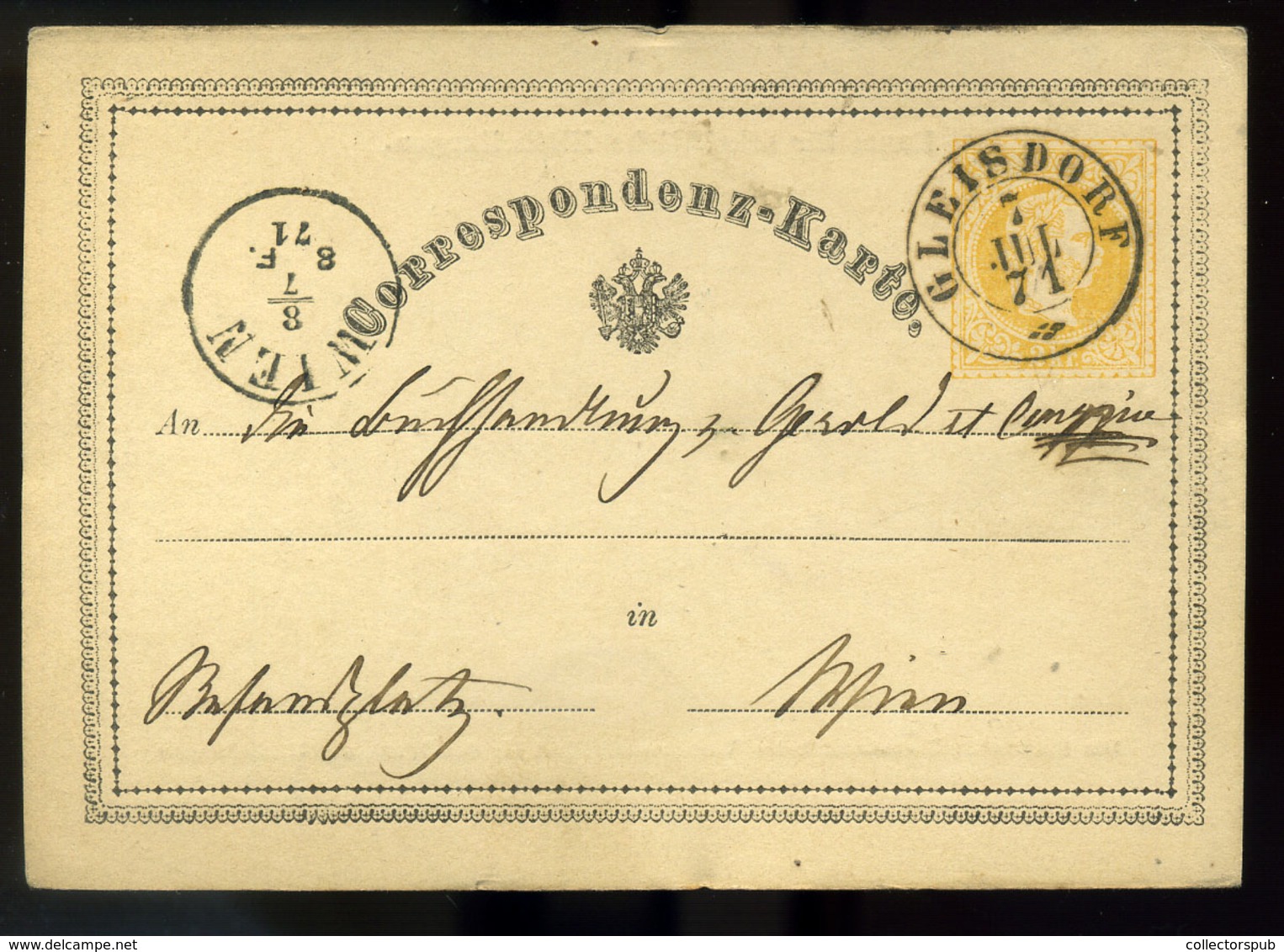 AUSZTRIA 1871. Gleisdorf Díjjegyes Levlap Szép Bélygzéssel  /  1871 Gleisdorf Stationery P.card Nice Pmk - Other & Unclassified