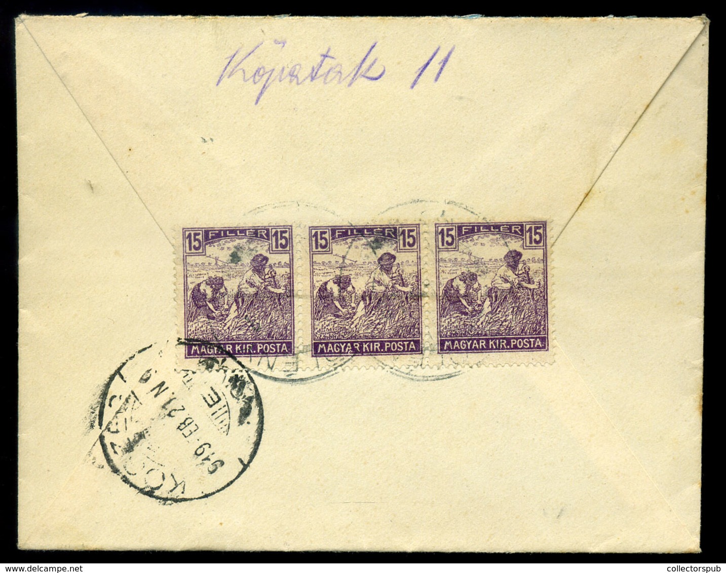 PÖRGÖLÉNY 1919. Ajánlott Levél Kőszegre Küldve  /  1919 Reg. Letter To Kőszeg - Used Stamps
