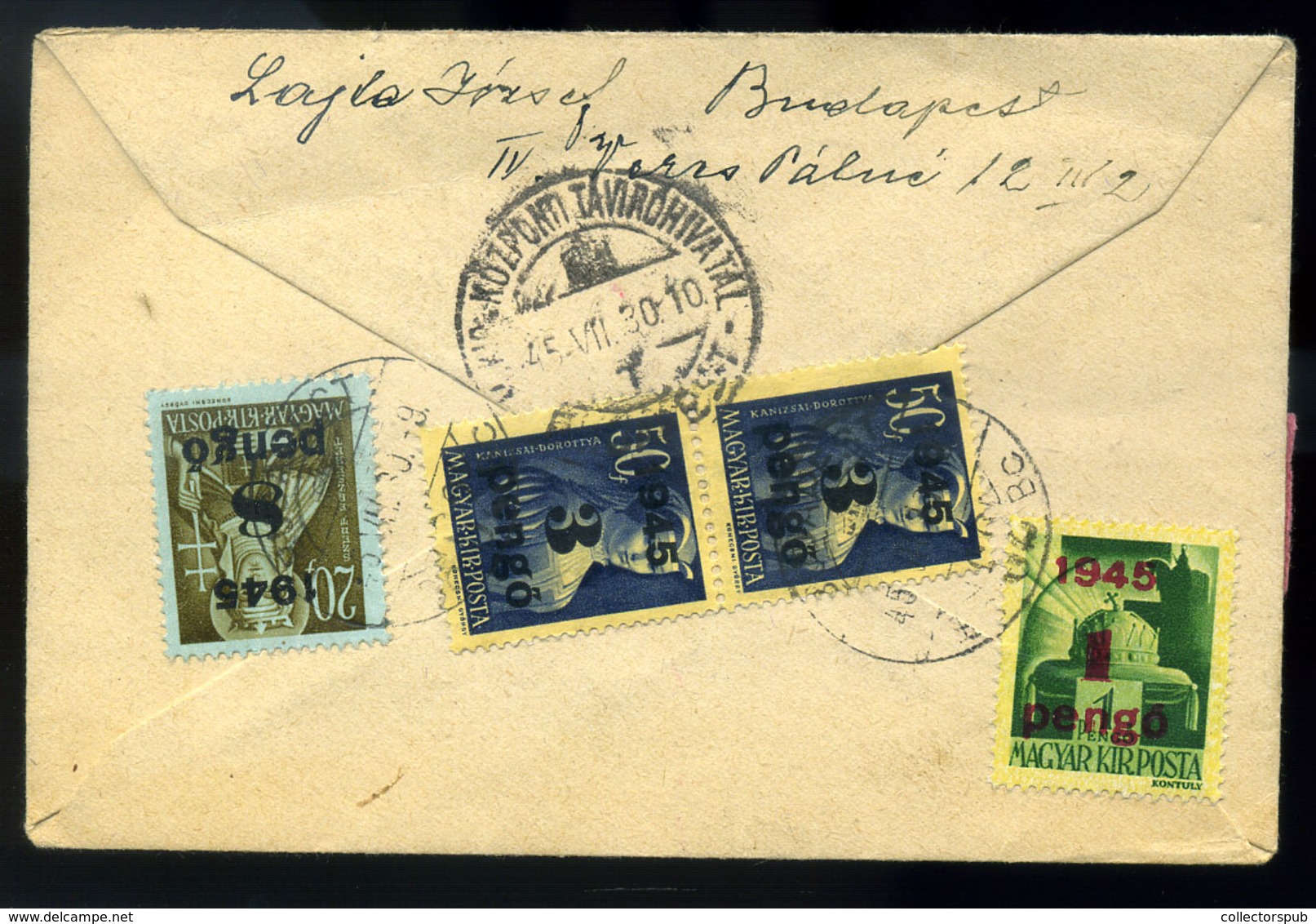 BUDAPEST 1945 Helyi Expressz-ajánlott Infla Levél  /  1945 Local Express-reg Infla Letter - Covers & Documents