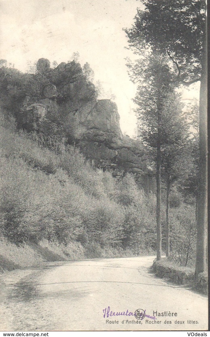 CPA - Belgique - Namur - Hastière - La Route D'Anthée, Rocher Des Deux Têtes - Hastière