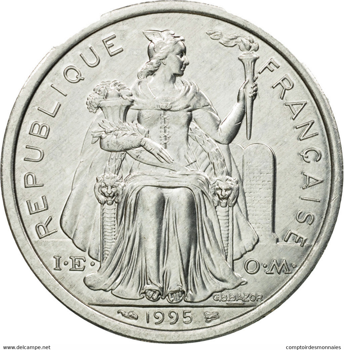 Monnaie, Nouvelle-Calédonie, 2 Francs, 1995, Paris, TTB, Aluminium, KM:14 - Nouvelle-Calédonie