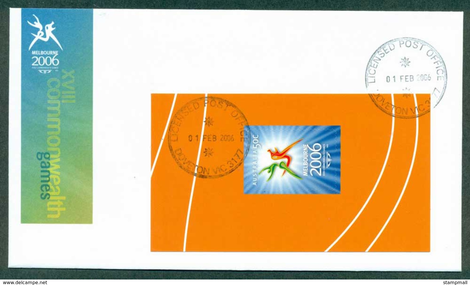 Australia 2006 Commonwealth Games Prestige Pane P&S Single FDC Lot28049 - Covers & Documents