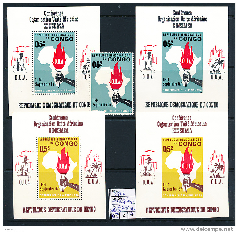 CONGO KINSHASA COB 651 + BL 21 + IMPERFORATED + LUXE SHEET 651A/B MNH - Neufs