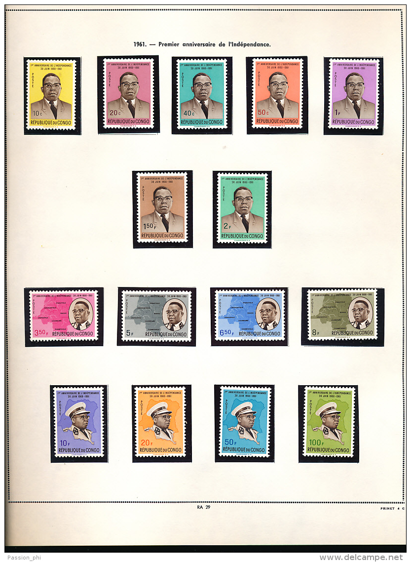 CONGO KINSHASA NICE SELECTION MNH KENNEDY SET LH