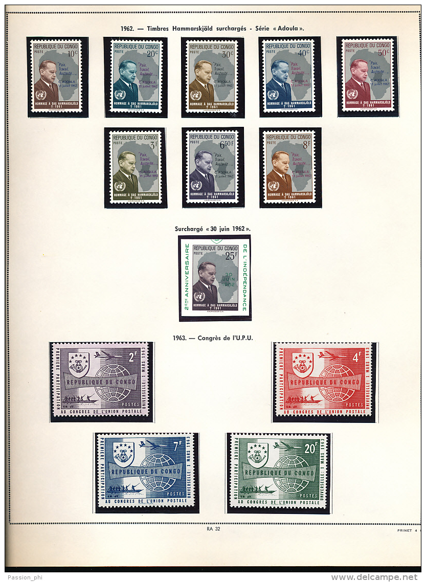 CONGO KINSHASA NICE SELECTION MNH KENNEDY SET LH