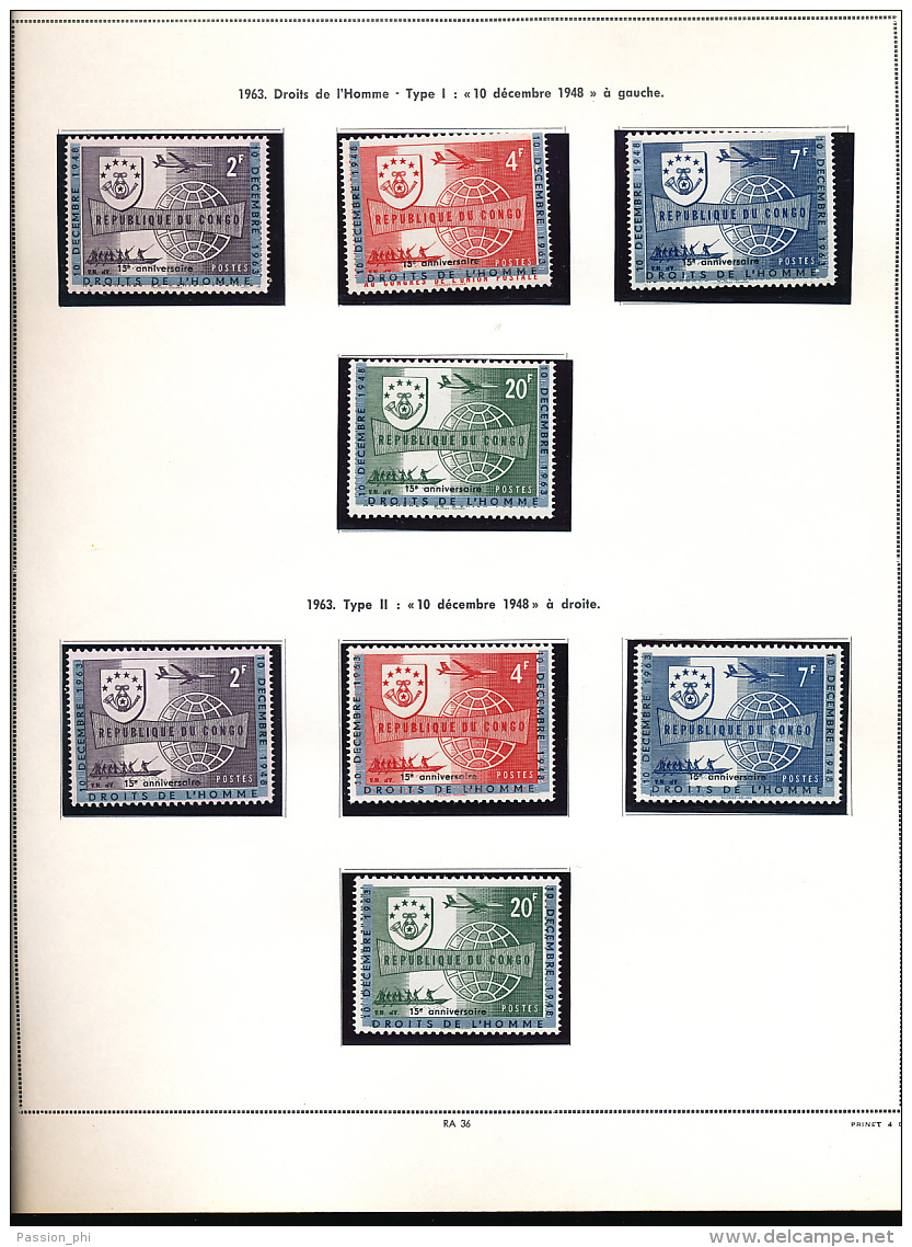 CONGO KINSHASA NICE SELECTION MNH KENNEDY SET LH